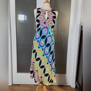 Anthropologie Vibrant Geometric Midi Dress